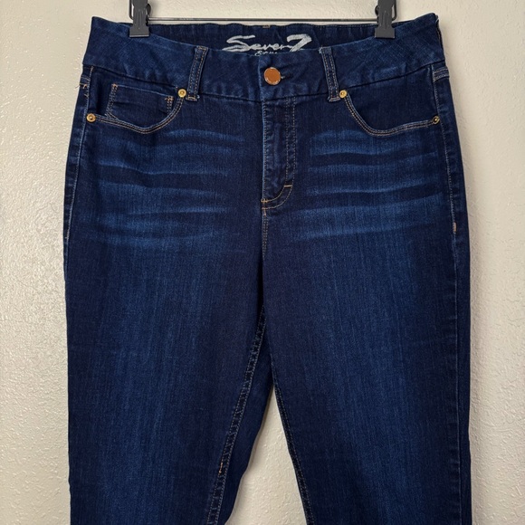 Seven7 dark wash stretch high rise skinny jeans 16 - Picture 2 of 9